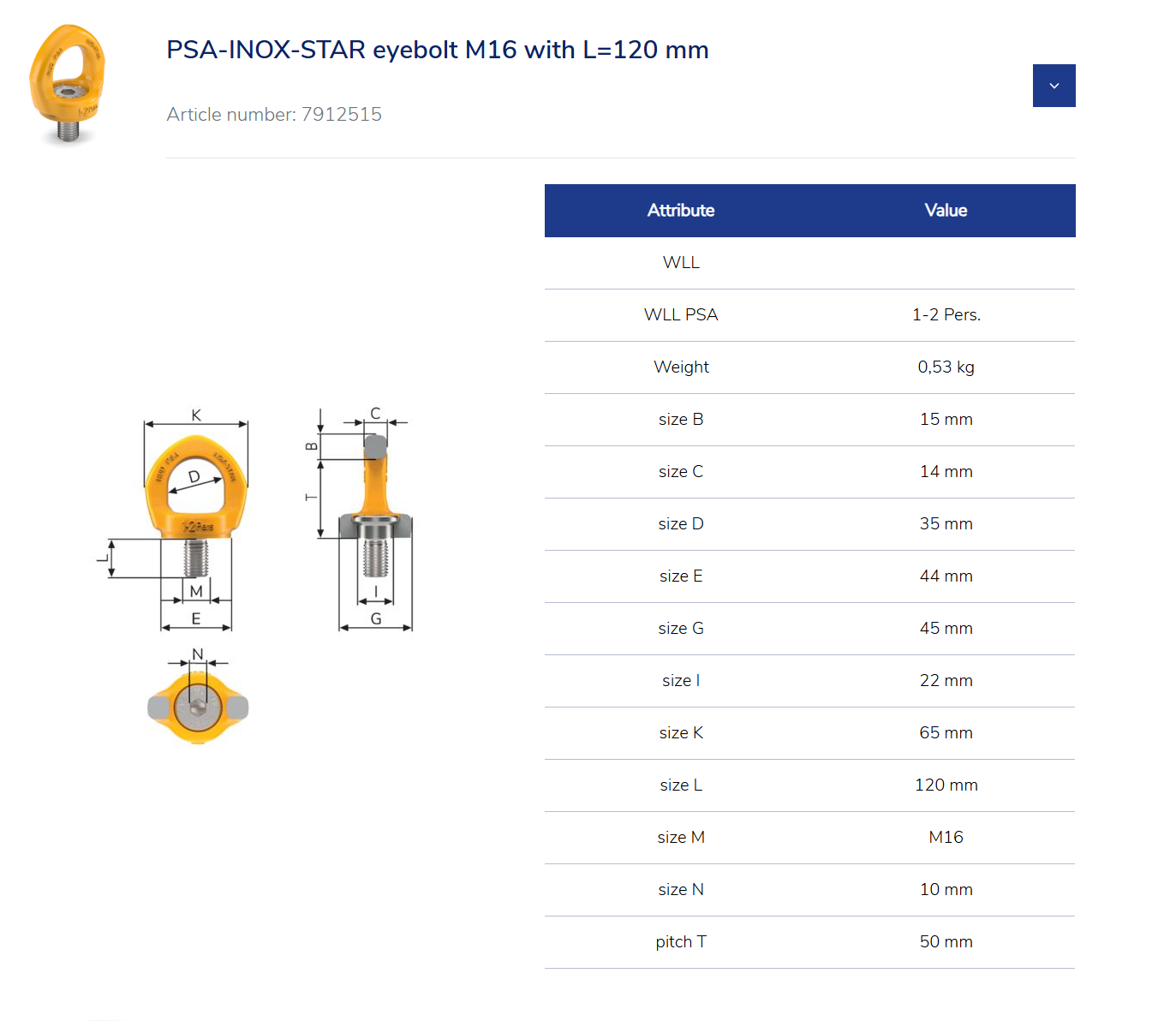 tabell-psa-inox-m16-l120